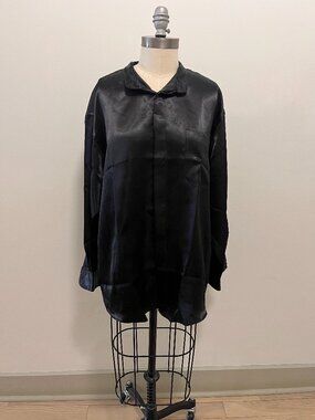 VANETTI Black Longsleeve Button up Top